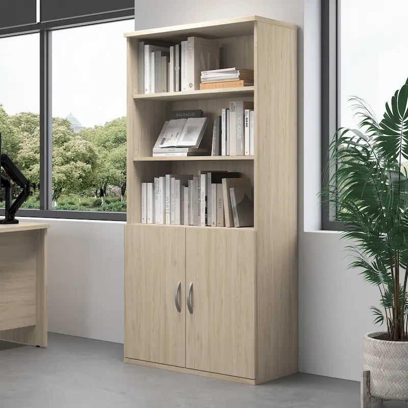 Studio C 5 Shelf Bookcase with Doors by Bush Business Furniture