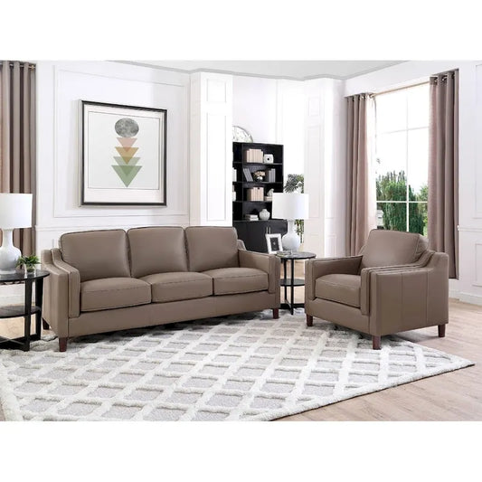 Hydeline Bella Top Grain Leather Sofa Set, Sofa and Chair - Sofa, Chair