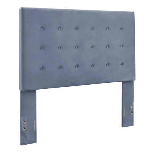 Reston Square Upholstered Full/Queen Headboard in Cornflower Microfiber