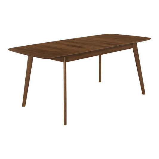 Draper Natural Walnut and Black 7-Piece Rectangular Dining Set