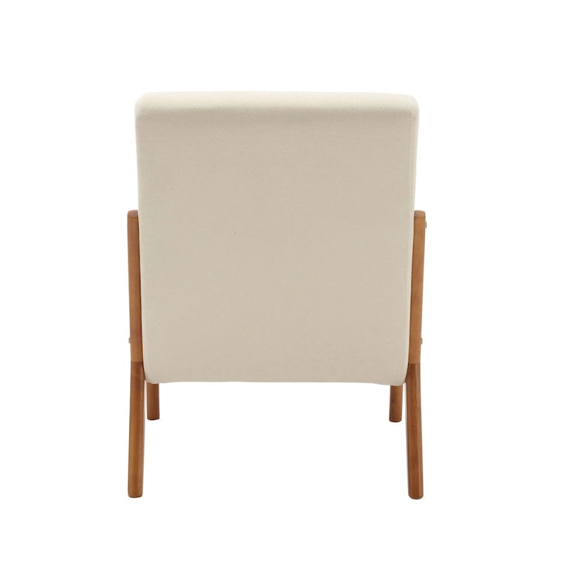 Modern Accent Chair, Solid Wood Padding Lounge Armchairs With One pillow for Living Room, Bedroom, Guest Room