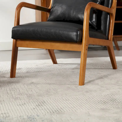 Modern Accent Chair, Solid Wood Padding Lounge Armchairs With One pillow for Living Room, Bedroom, Guest Room