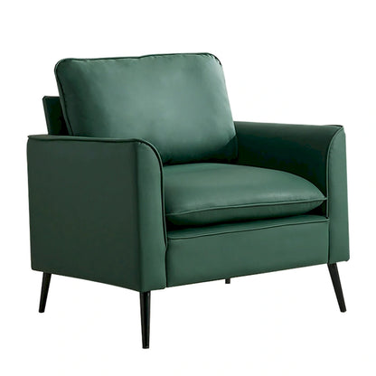 Green Modern 26 Accent Chair with Waist Pillows