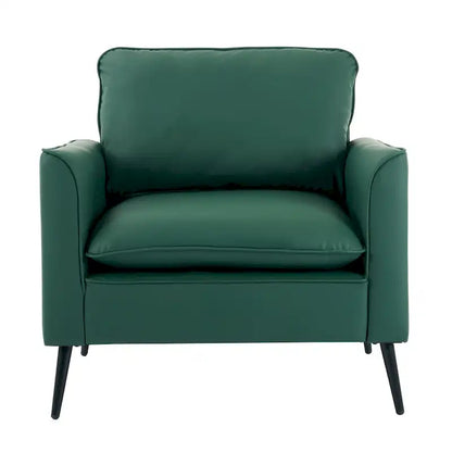 Green Modern 26 Accent Chair with Waist Pillows