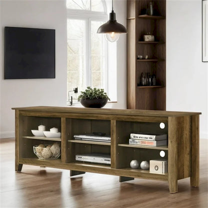 70 TV Stand with Open Shelves and Cable Management