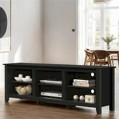 70 TV Stand with Open Shelves and Cable Management