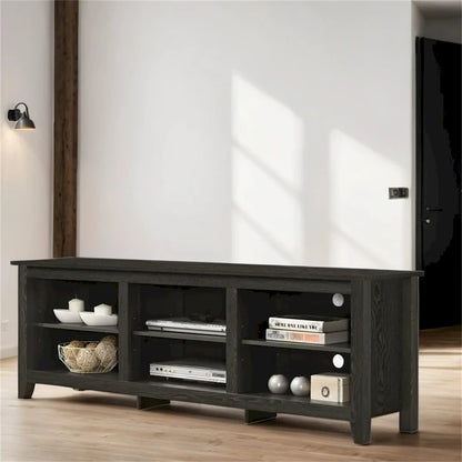 70 TV Stand with Open Shelves and Cable Management