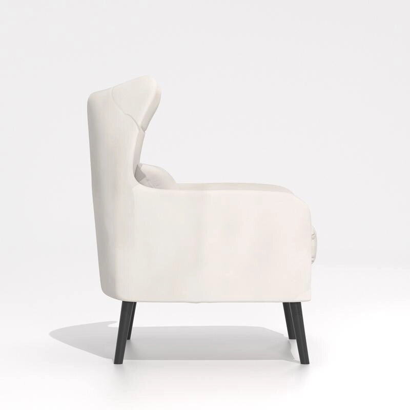 Velvet Accent Chair Upholstered Comfy Thick Cushion For Living Room