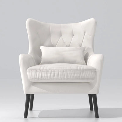 Velvet Accent Chair Upholstered Comfy Thick Cushion For Living Room