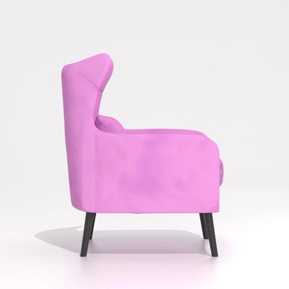 Velvet Accent Chair Upholstered Comfy Thick Cushion For Living Room