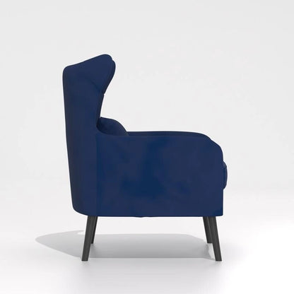 Velvet Accent Chair Upholstered Comfy Thick Cushion For Living Room