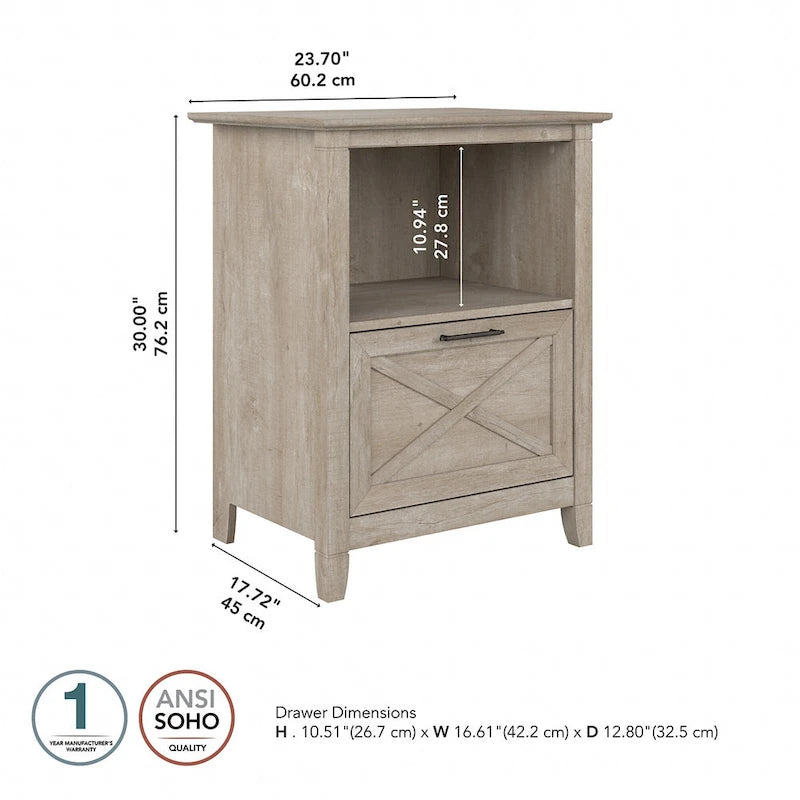 Key West Lateral File Cabinet with Shelf by Bush Furniture