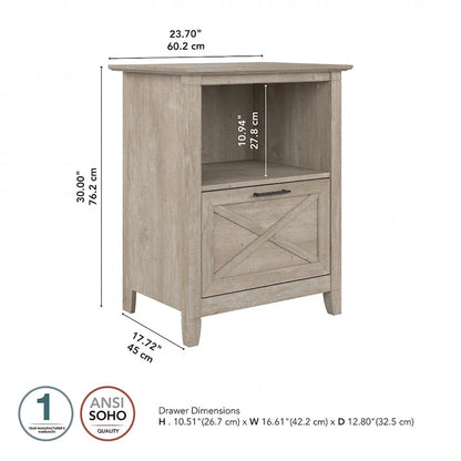 Key West Lateral File Cabinet with Shelf by Bush Furniture
