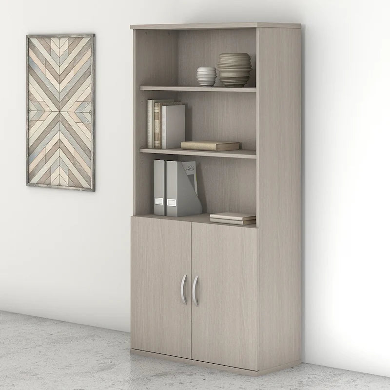 Studio C 5 Shelf Bookcase with Doors by Bush Business Furniture
