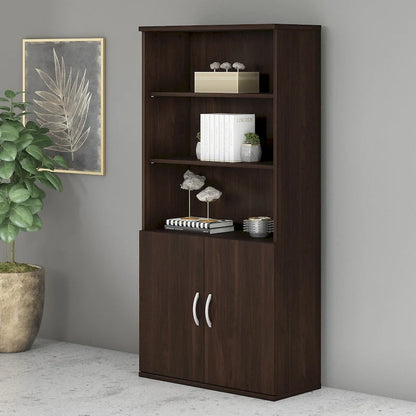 Studio C 5 Shelf Bookcase with Doors by Bush Business Furniture