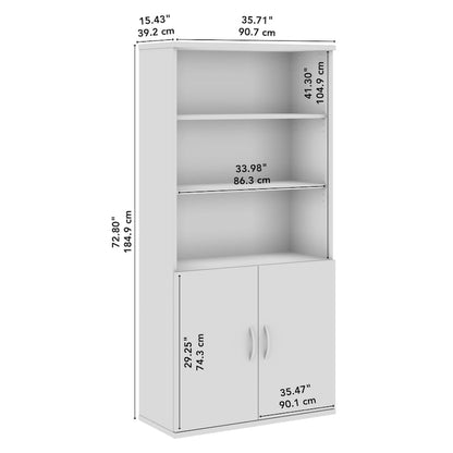 Studio C 5 Shelf Bookcase with Doors by Bush Business Furniture