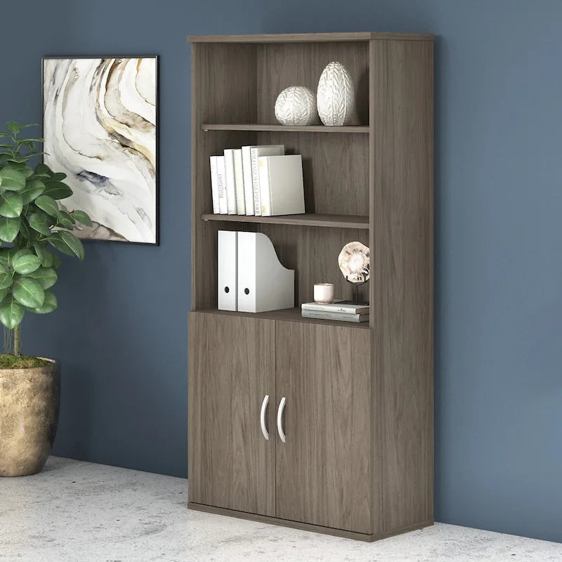 Studio C 5 Shelf Bookcase with Doors by Bush Business Furniture