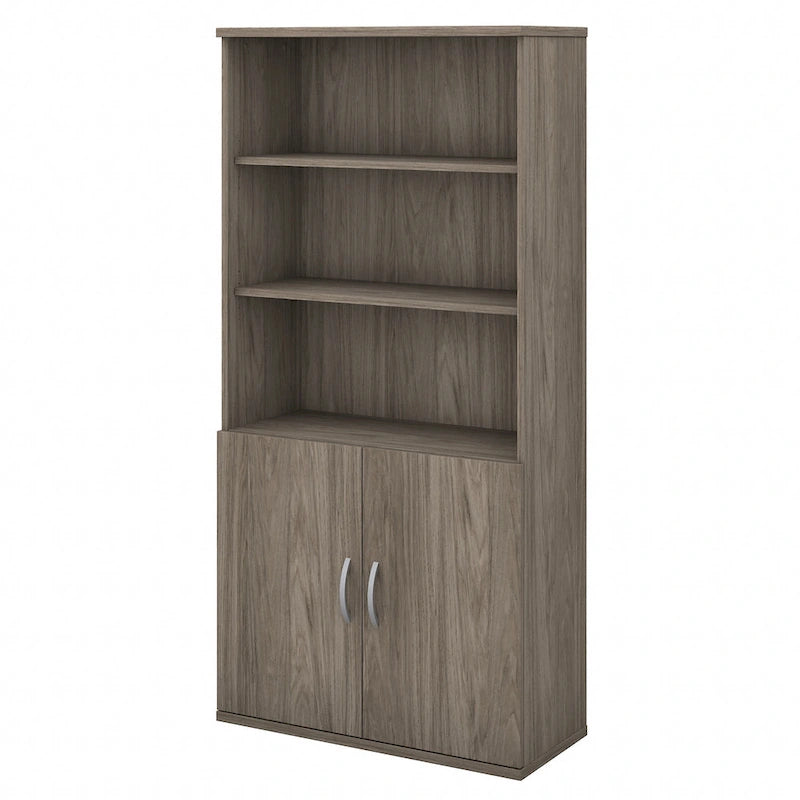 Studio C 5 Shelf Bookcase with Doors by Bush Business Furniture