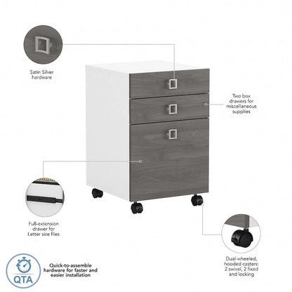 Echo 3 Drawer Mobile File Cabinet by Bush Business Furniture
