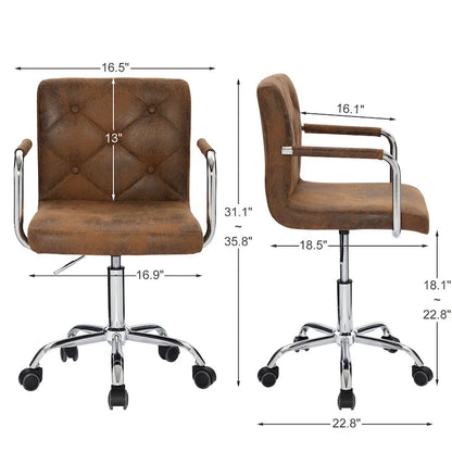 Home Office Desk Chairs 360 Swivel Height-Adjustable Accent Chair