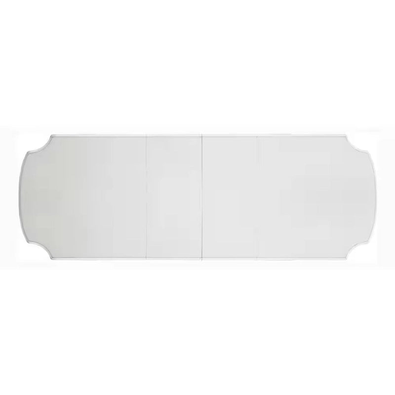 Antoine Dining Table, Double Pedestal, 84-120 Inch Antique Pearl White