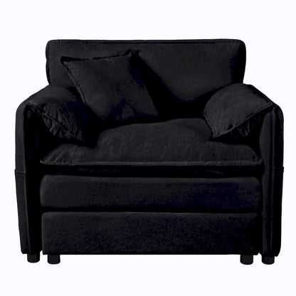 2-Pieces Chenille Accent Sofa Chair Set of 2 with Oversized Armchairs and 29.92 Deep Seats (800lb Capacity)