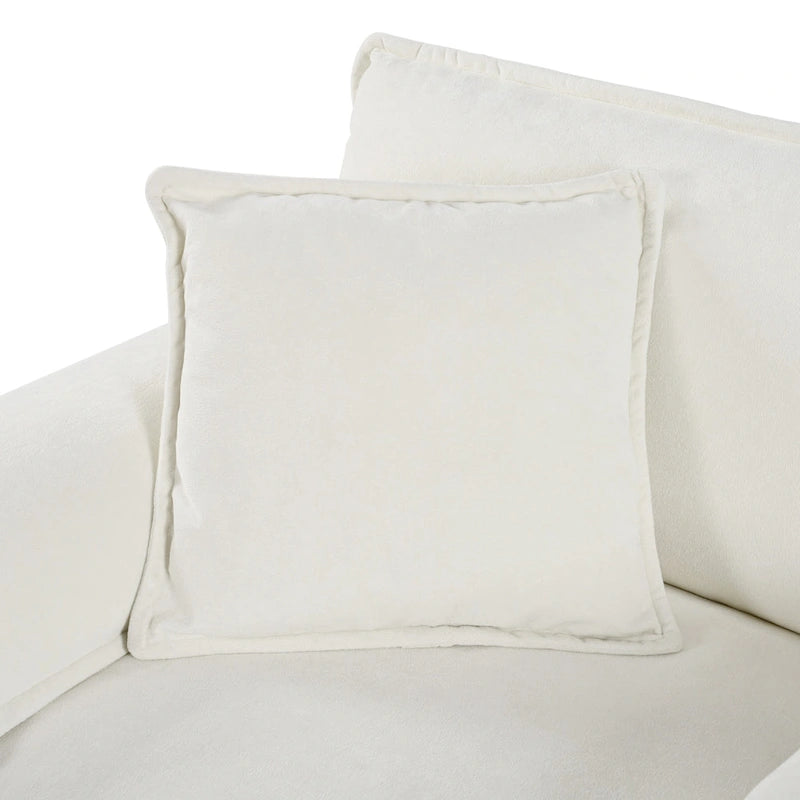 2-Pieces Chenille Accent Sofa Chair Set of 2 with Oversized Armchairs and 29.92 Deep Seats (800lb Capacity)