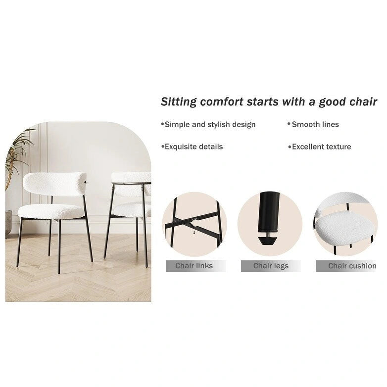 Dining Chairs Set Of 2 With Metal Legs