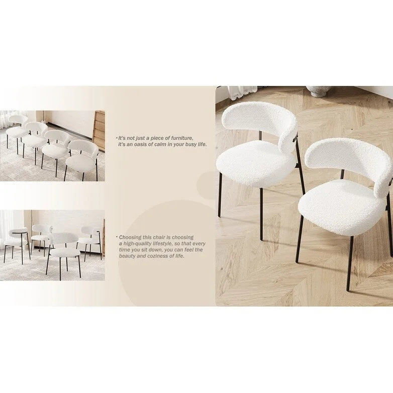 Dining Chairs Set Of 2 With Metal Legs