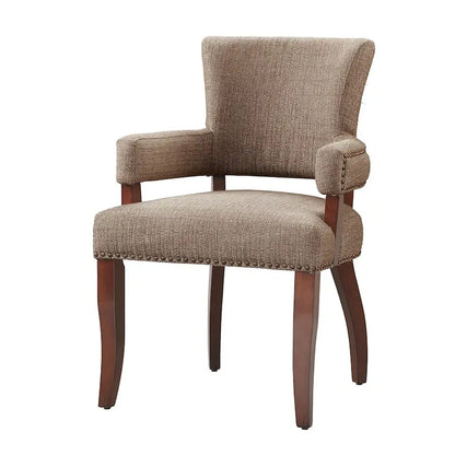 Arm Dining Chair 1 Piece, Silver Nailhead trim Dining Room Chairs
