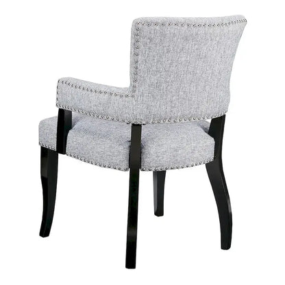 Arm Dining Chair 1 Piece, Silver Nailhead trim Dining Room Chairs