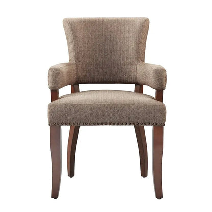 Arm Dining Chair 1 Piece, Silver Nailhead trim Dining Room Chairs