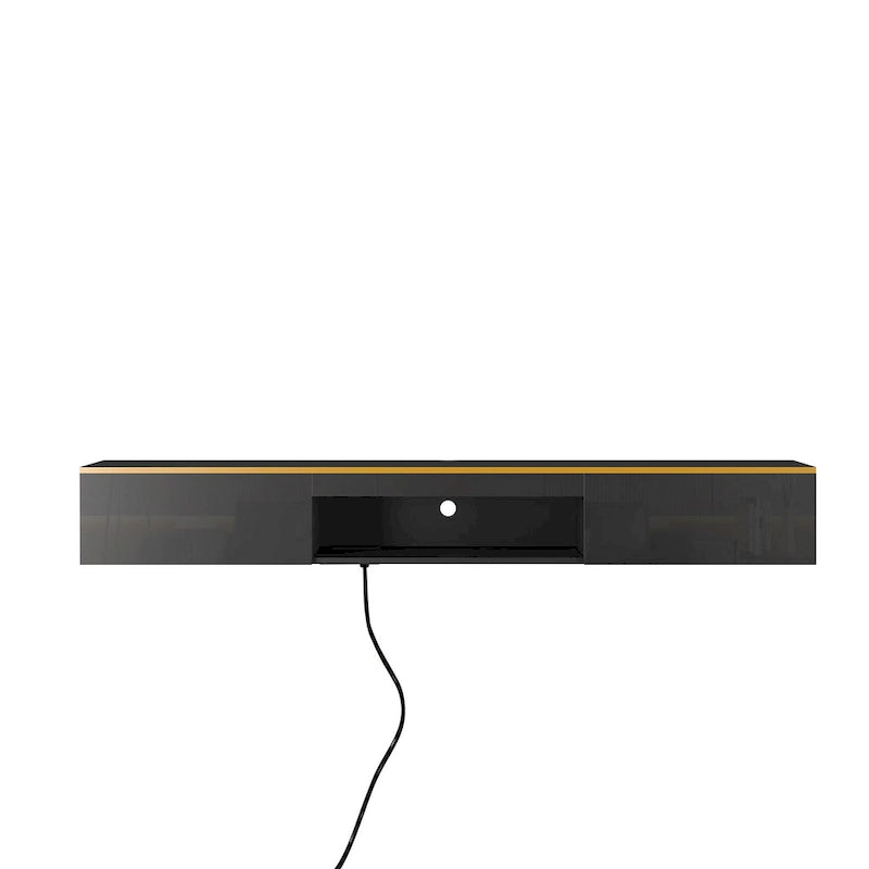 Floating TV Stand Wall Mounted with 16 Color LEDs,69 Modern TV Stand, Floating TV Cabinet Entertainment Center