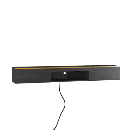 Floating TV Stand Wall Mounted with 16 Color LEDs,69 Modern TV Stand, Floating TV Cabinet Entertainment Center