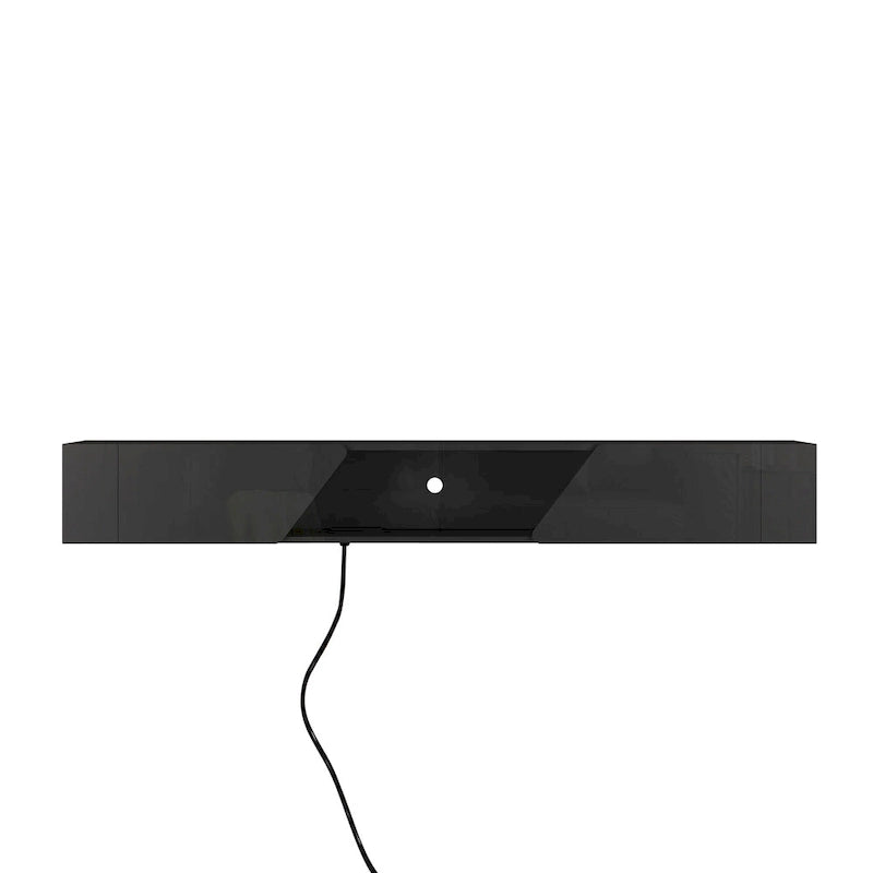 Floating TV Stand Wall Mounted with 16 Color LEDs,69 Modern TV Stand, Floating TV Cabinet Entertainment Center