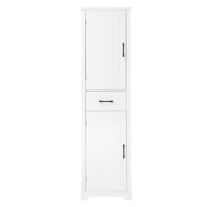 Tall Bathroom Storage Cabinet, Freestanding Storage Cabinet with Two Doors and Adjustable Shelves, Door Shelve Design