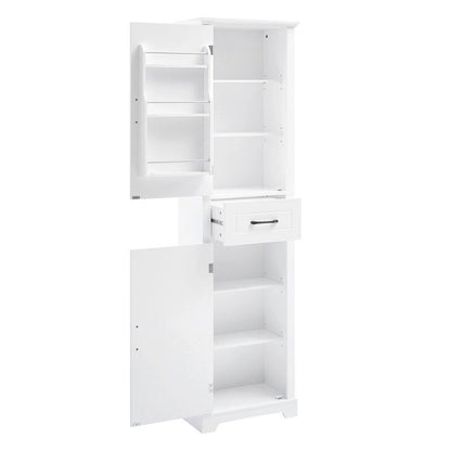 Tall Bathroom Storage Cabinet, Freestanding Storage Cabinet with Two Doors and Adjustable Shelves, Door Shelve Design