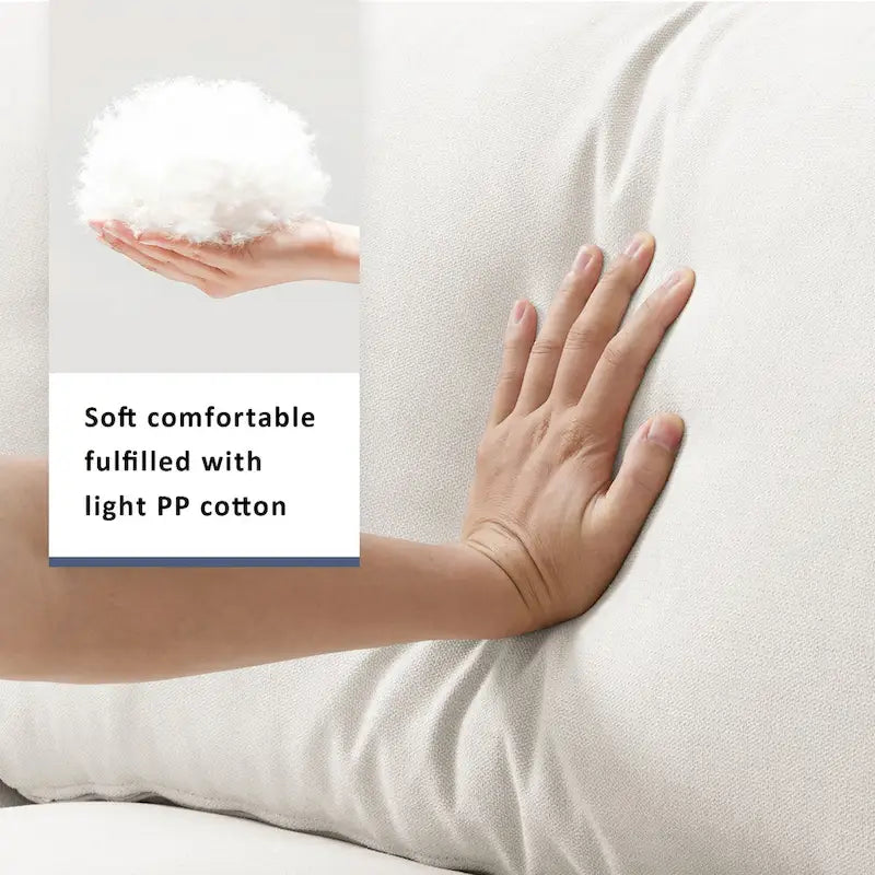 101 L-Shaped Cloud Sectional Sofa with Ottoman & Pocket Springs