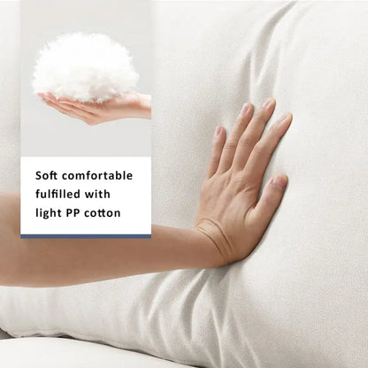 101 L-Shaped Cloud Sectional Sofa with Ottoman & Pocket Springs