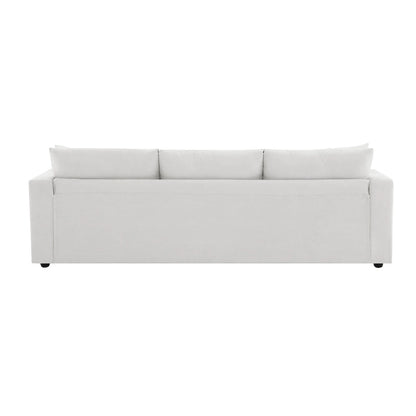101 L-Shaped Cloud Sectional Sofa with Ottoman & Pocket Springs
