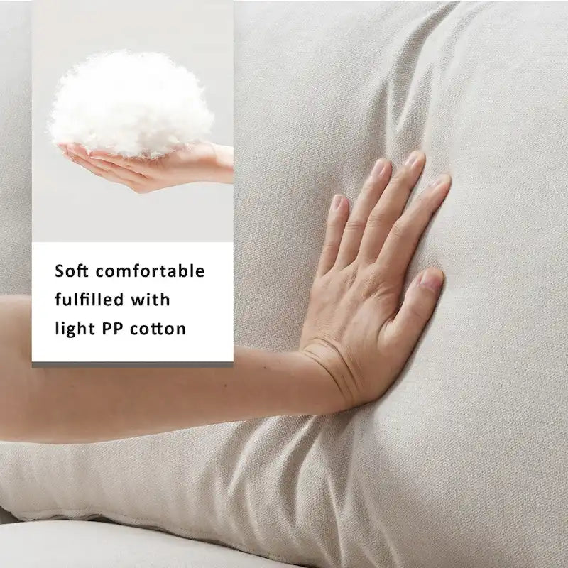 101 L-Shaped Cloud Sectional Sofa with Ottoman & Pocket Springs