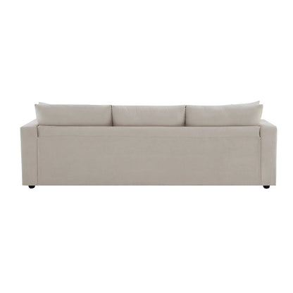 101 L-Shaped Cloud Sectional Sofa with Ottoman & Pocket Springs
