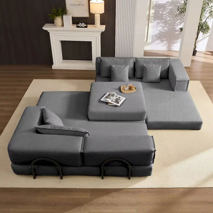 118.2  Oversized Upholstered Sectional Sofa Set, DIY Corduroy Sofa