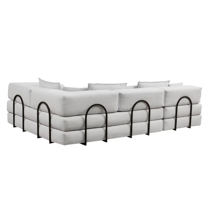 118.2  Oversized Upholstered Sectional Sofa Set, DIY Corduroy Sofa