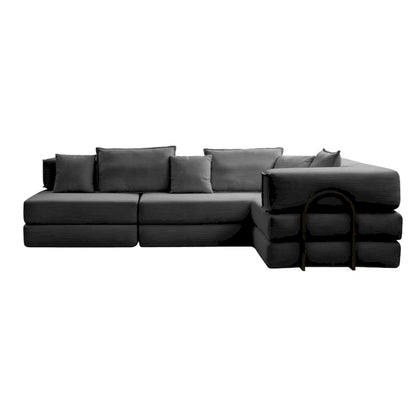 118.2  Oversized Upholstered Sectional Sofa Set, DIY Corduroy Sofa