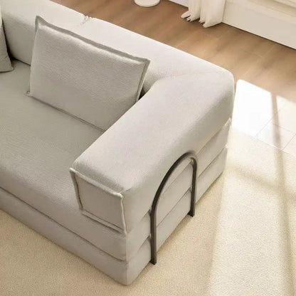 118.2  Oversized Upholstered Sectional Sofa Set, DIY Corduroy Sofa