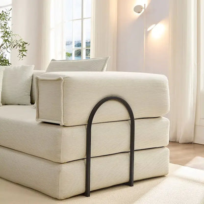 118.2  Oversized Upholstered Sectional Sofa Set, DIY Corduroy Sofa