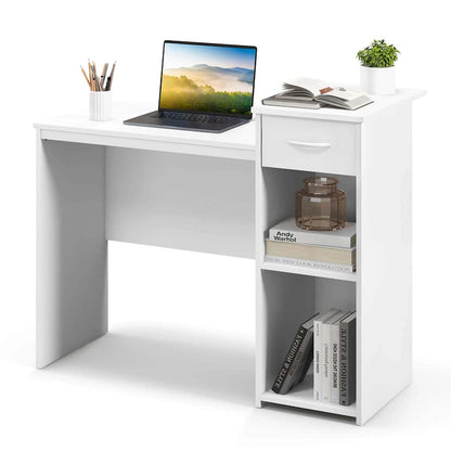 Costway Computer Desk with Drawer Modern Laptop PC Desk with