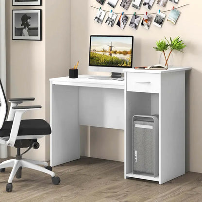 Costway Computer Desk with Drawer Modern Laptop PC Desk with
