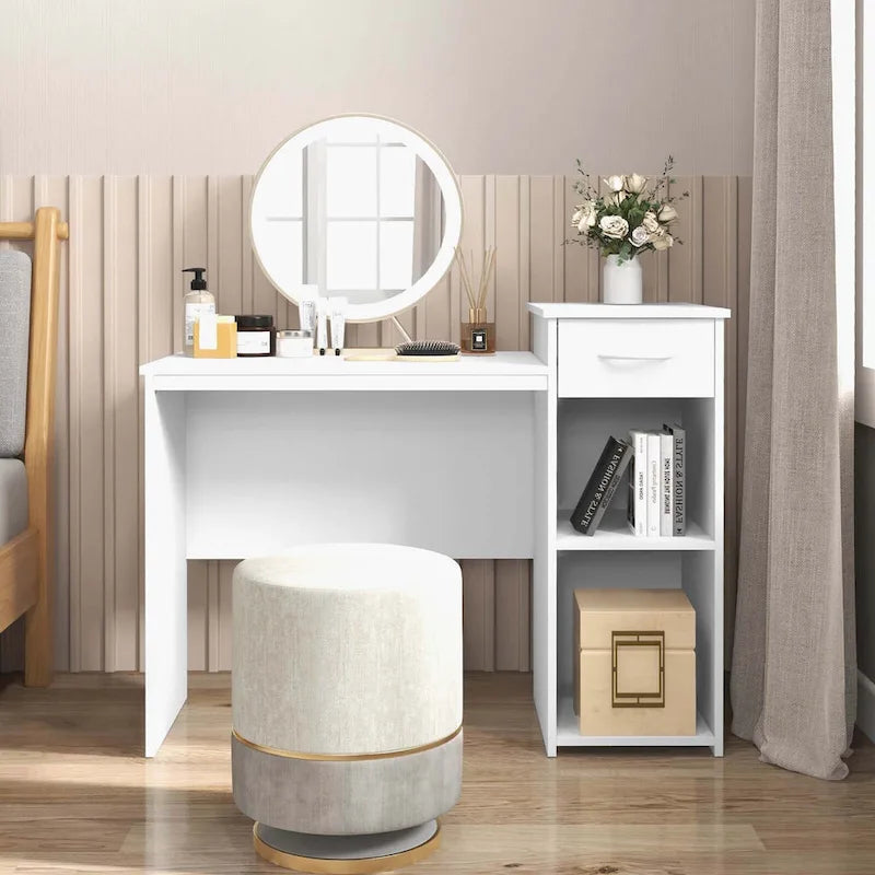 Costway Computer Desk with Drawer Modern Laptop PC Desk with